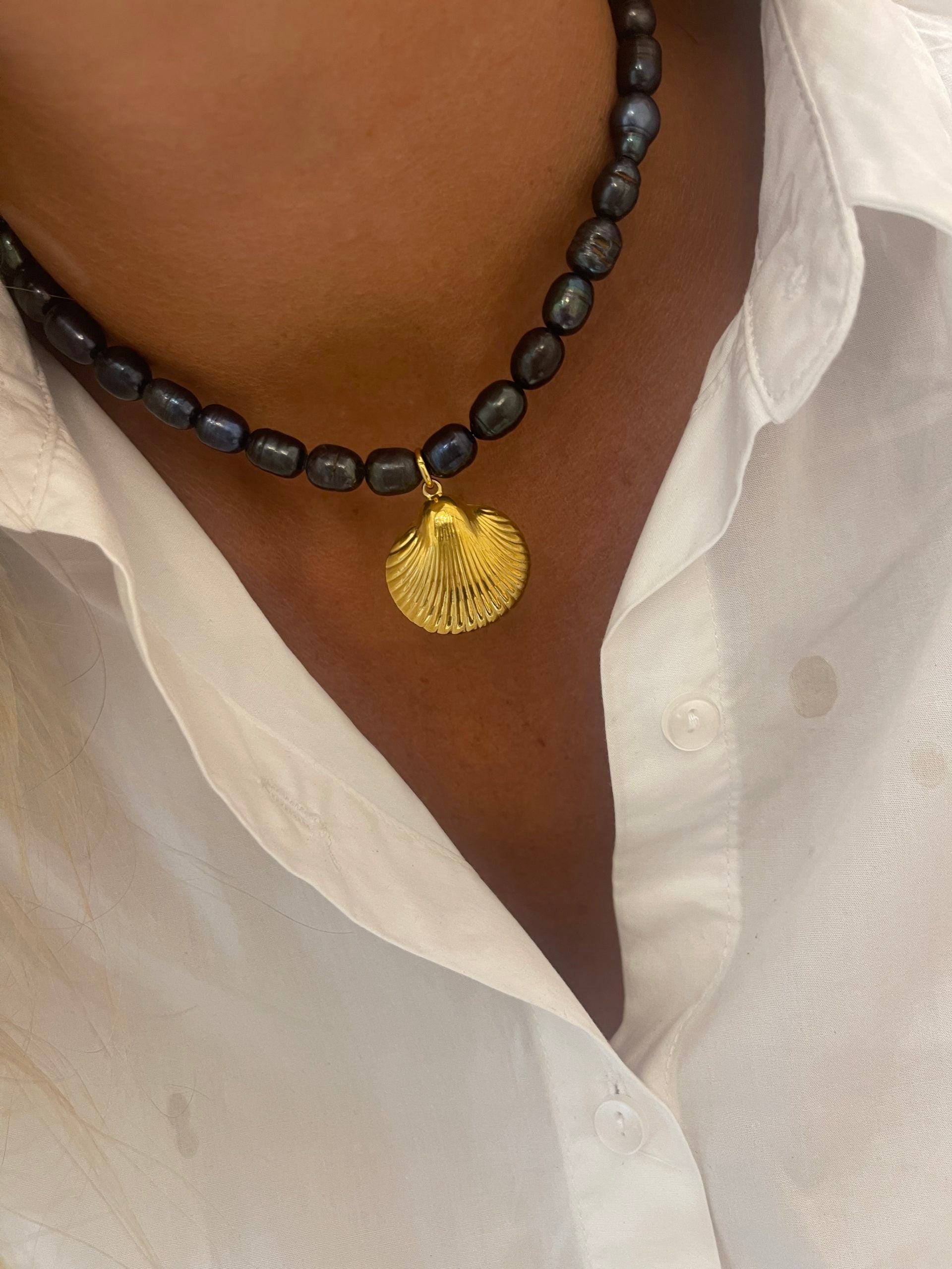 Collar COQUI PEARLS NEGRO