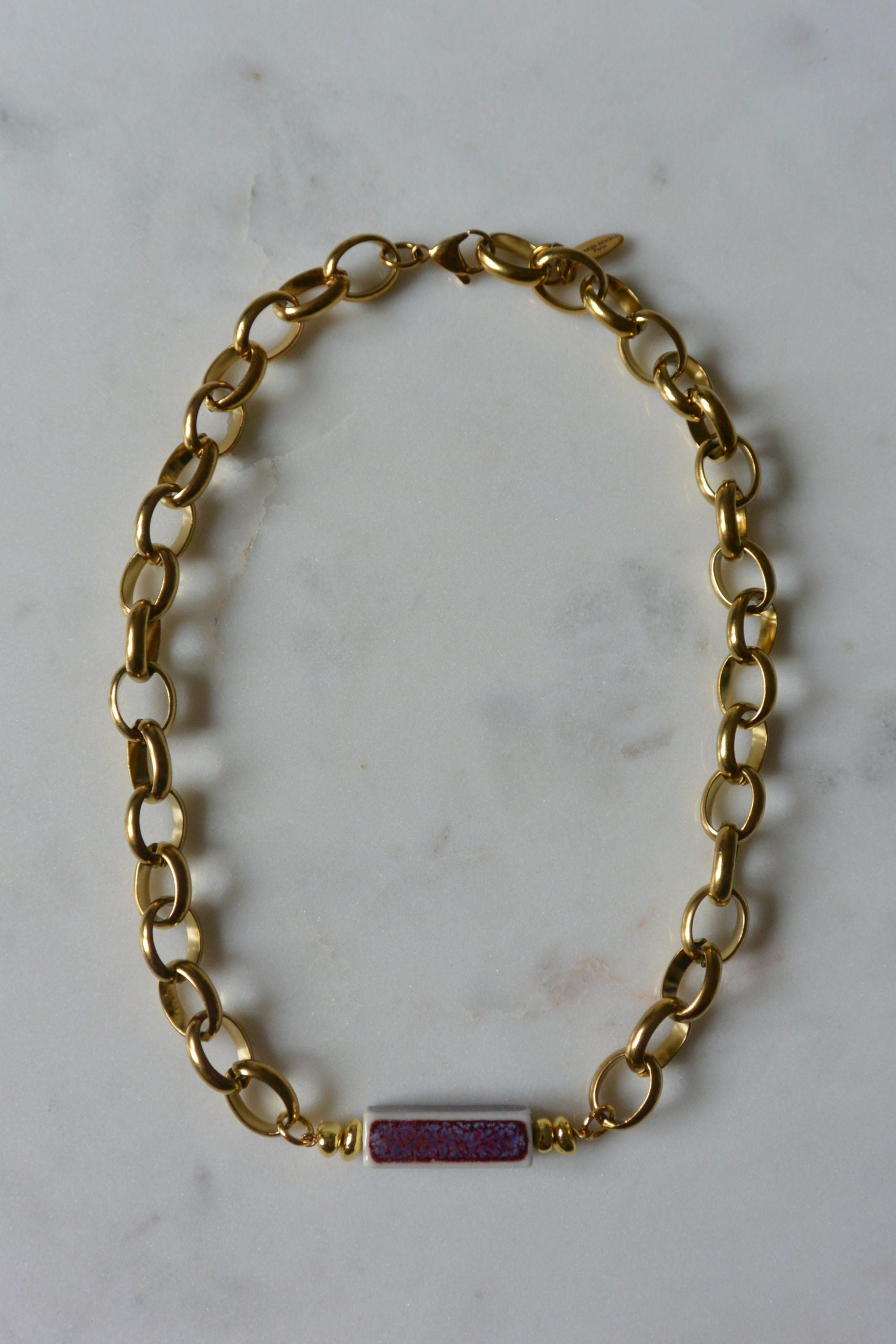 Collier LAYA BURGUNDY