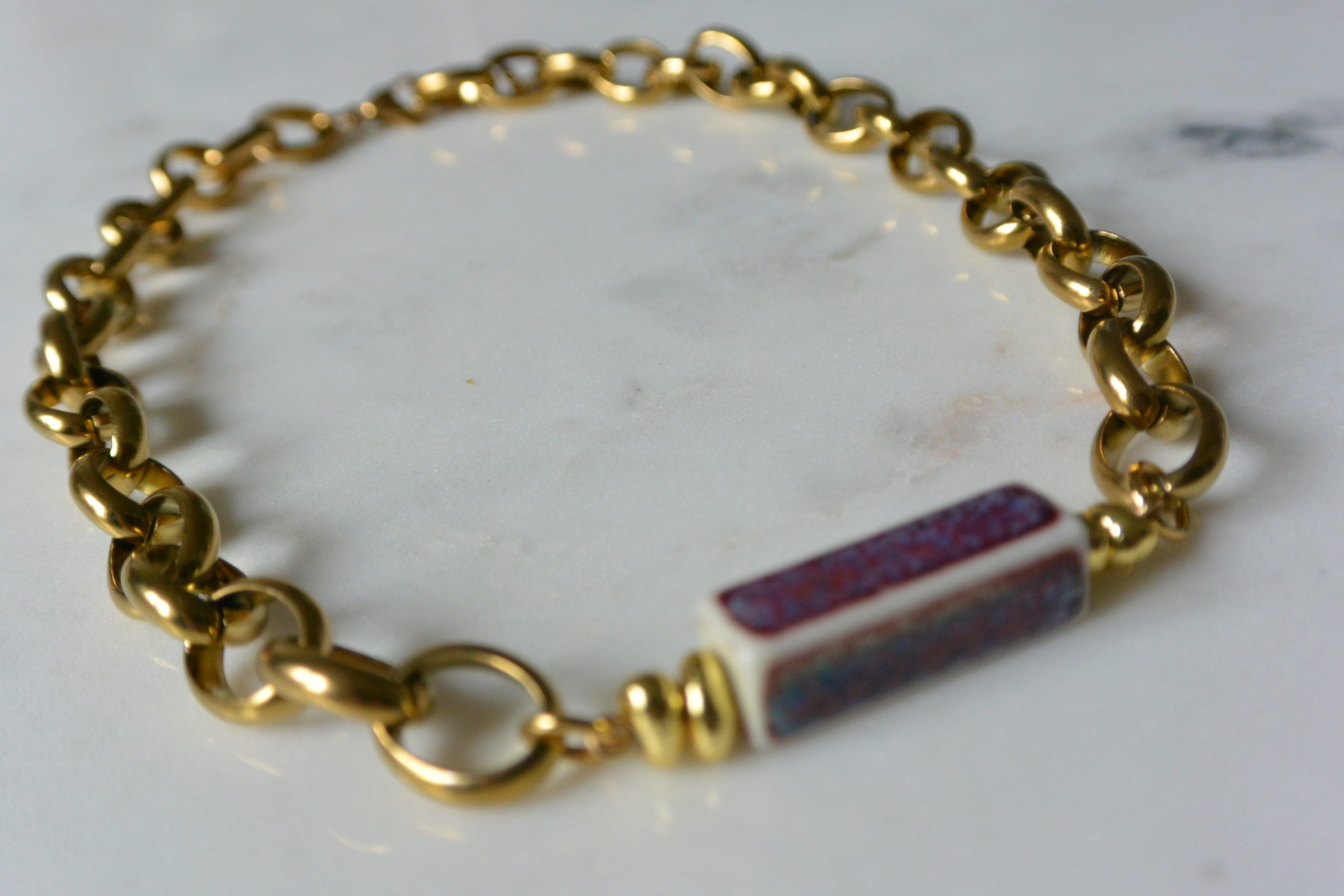 Collier LAYA BURGUNDY
