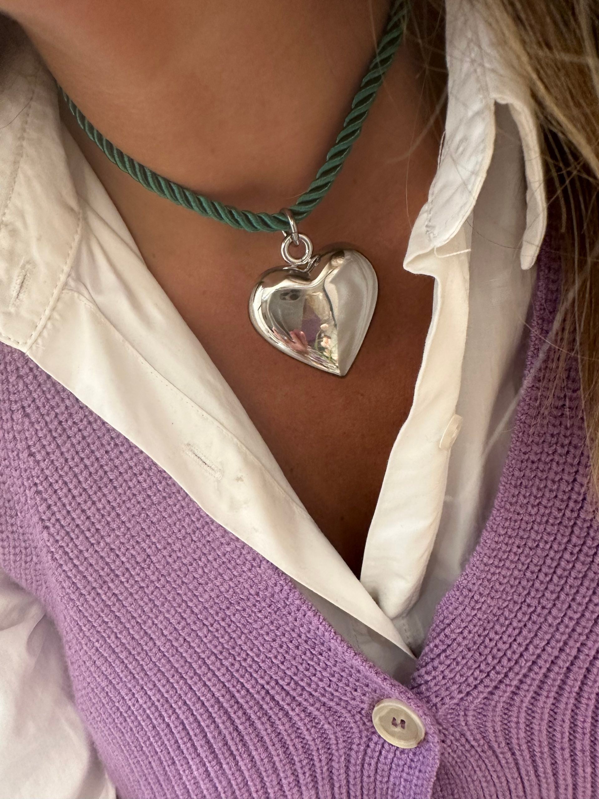 Collier Cordon Vert
