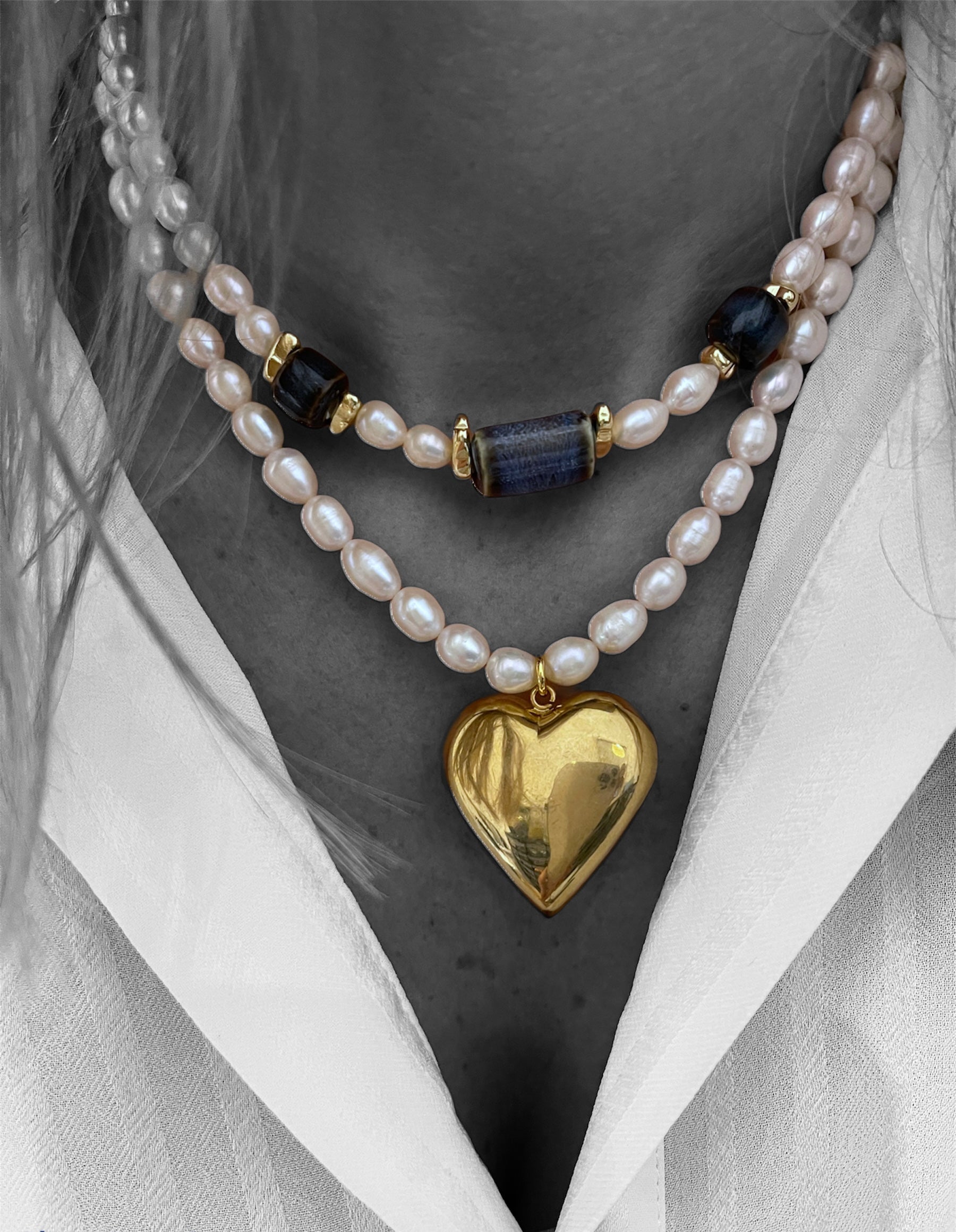 Collier COEUR PEARLS